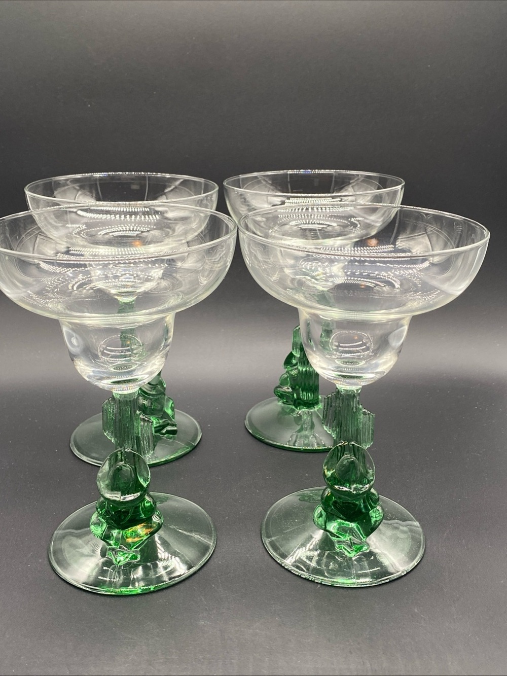 Margarita glasses, set of 4, saguaro stem, man taking a siesta - Picture 2 of 8